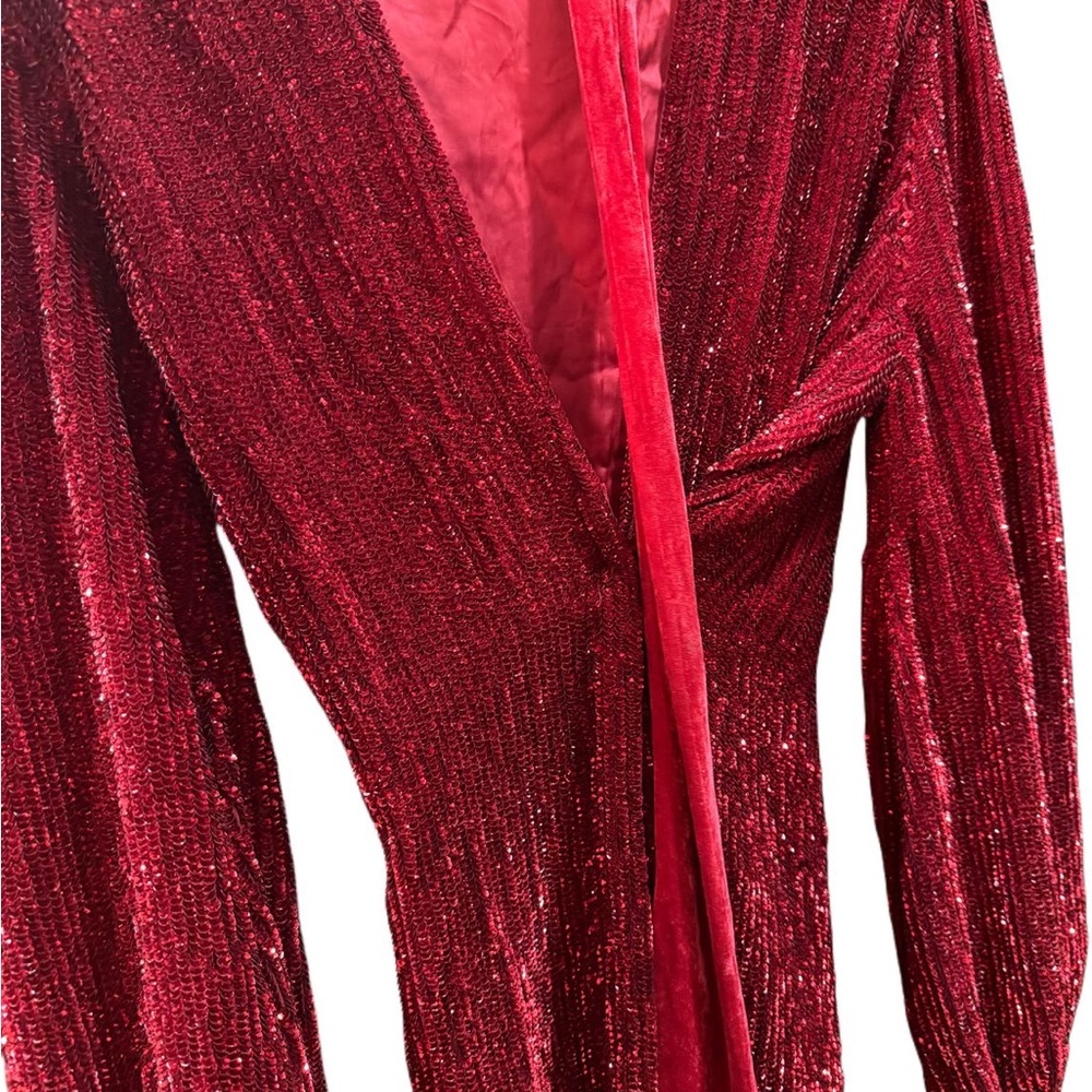 Retrofete Red Sequin Mini Dress